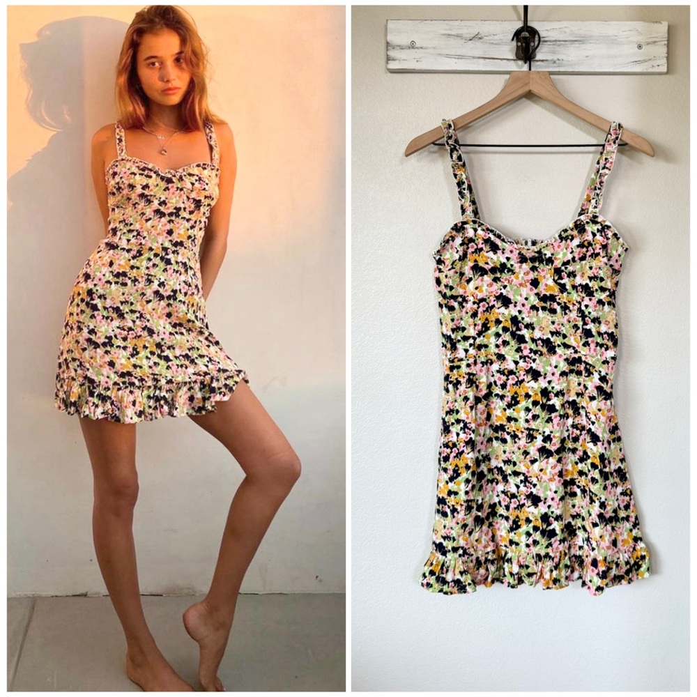 RUE STIIC S RARE AUSTRALIAN EXCLUSIVE Valerie Mini Dress in Monet Floral Light